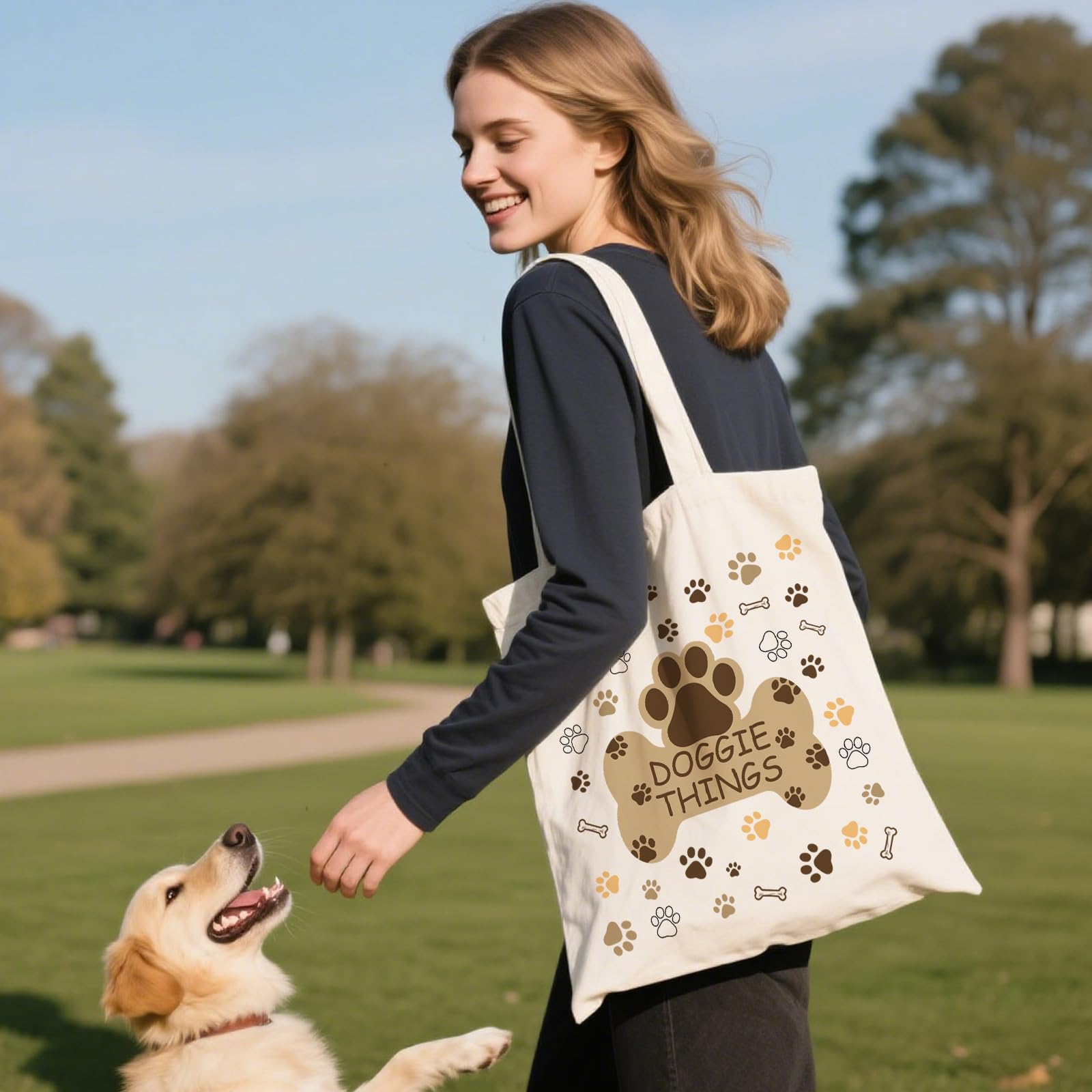 ANATTASOUL 6pcs Tote Bag Femme,Sac en Toile Imprimé