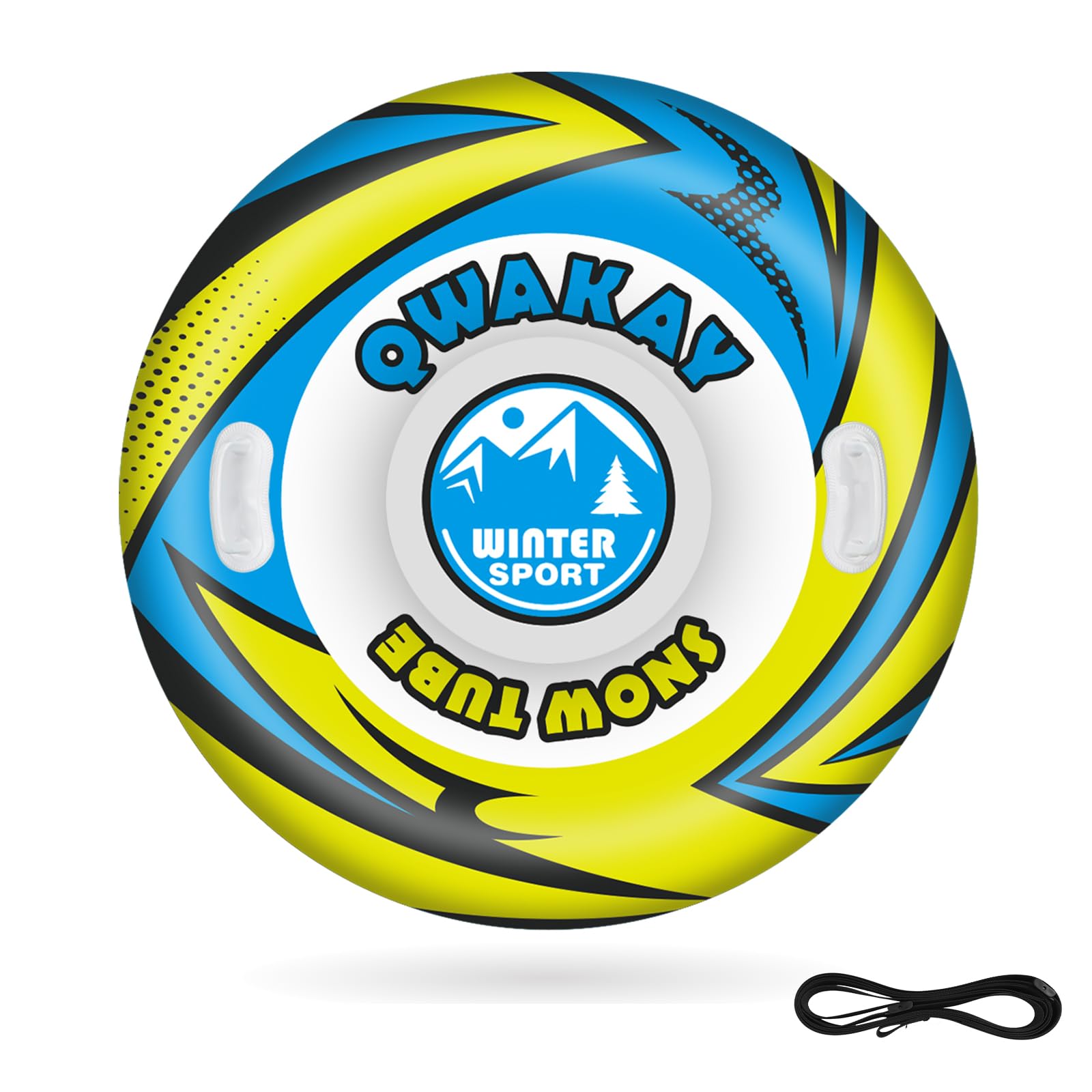 Tube à Neige Gonflable UOLUUK – Pour 2 Personnes, Corde De Remorquage, Résistant à L'abrasion, Kit De Réparation Inclus