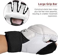 Vista 4 de LangRay Juego de guantes de karate y equipo de combate de Taekwondo, protector de pies de boxeo y guantes de medio dedo para artes marciales TKD