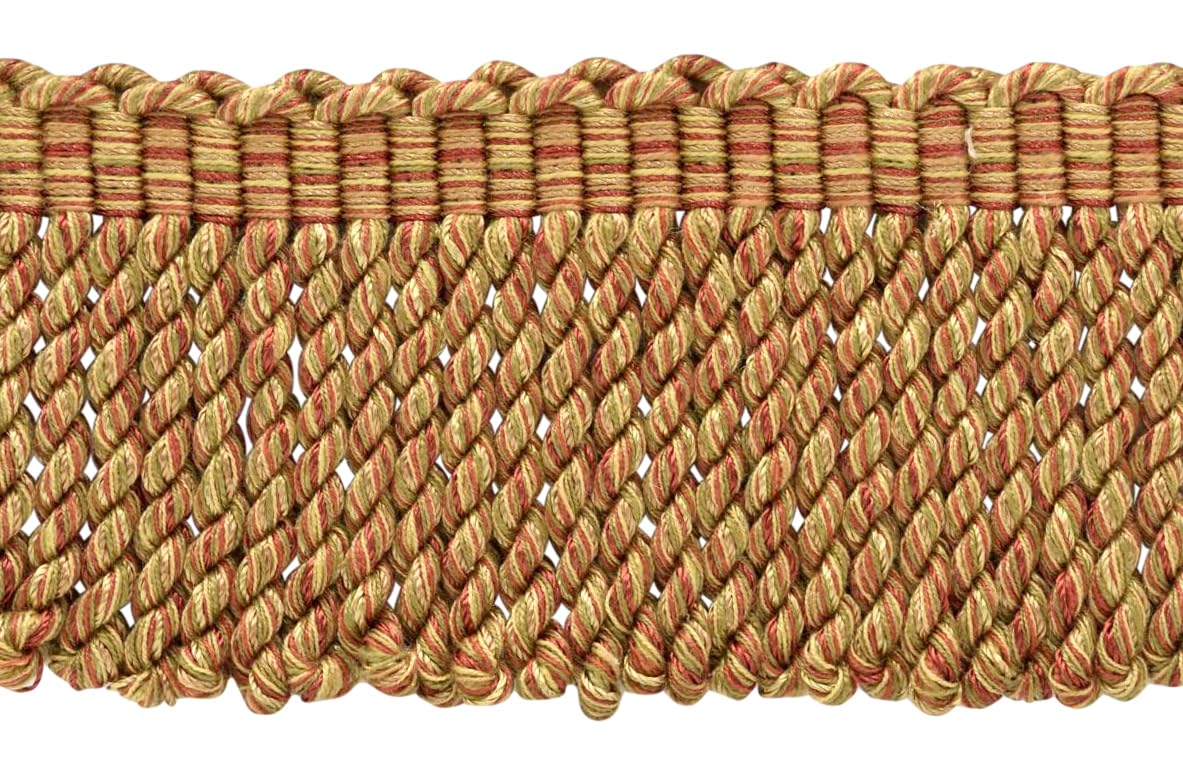 Frange cannetille 76mm chêne et camel pour sublimer vos coussins et salons