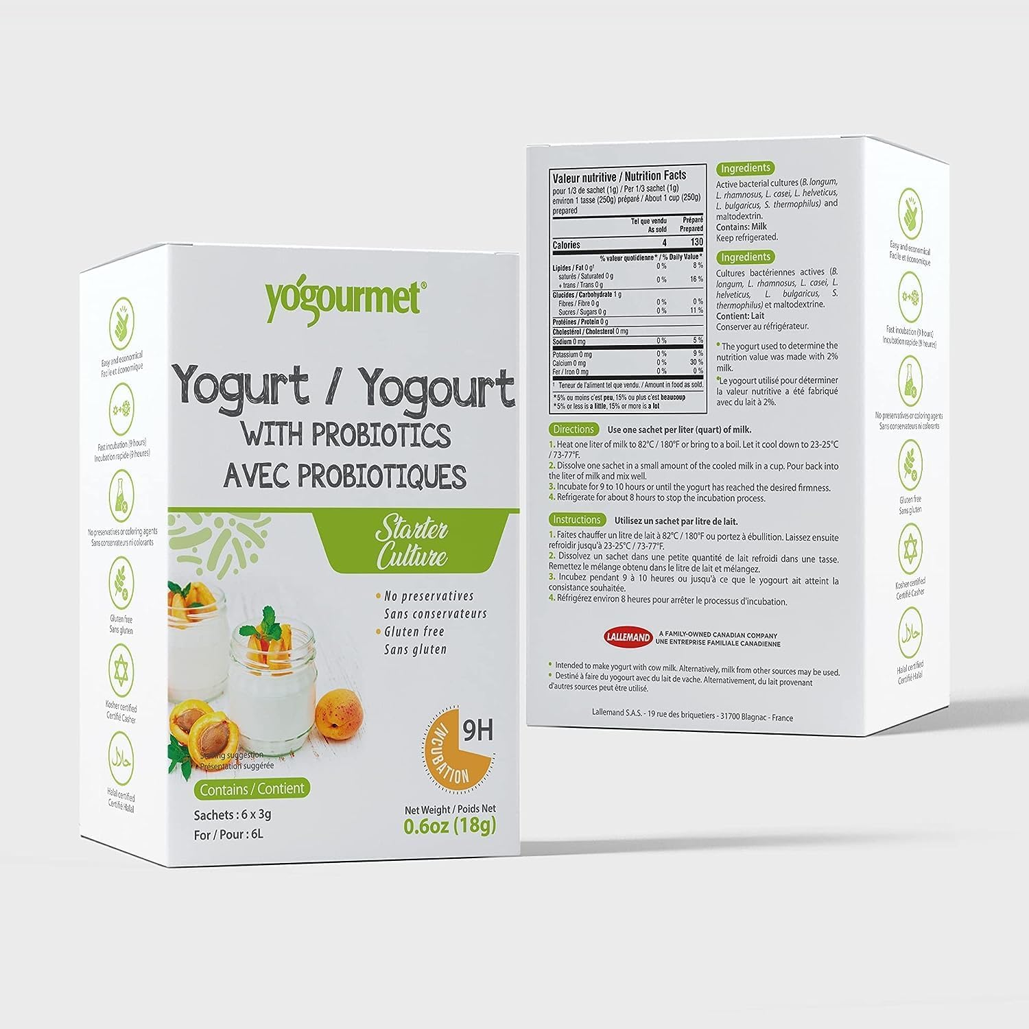 Yogourmet CBA Probiotic Yogurt Starter Freeze Dried culture, 18g