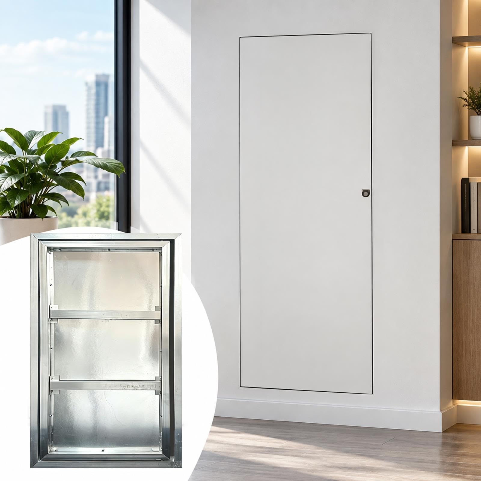 Puerta de inspección de Montaje a RAS, Panel de Acceso de Aluminio Ligero con pestillo magnético para un fácil Acceso a Las Empresas de Servicios en la Pared