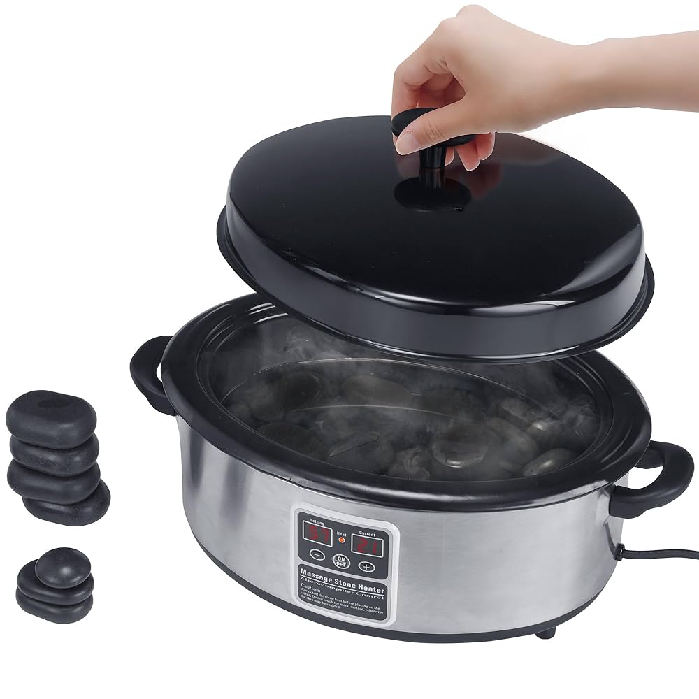 6 Quart Stone Heater マッサージストーン付き Amazon.com: Master Massage 6 Quart Hot Massage Stone Heater
