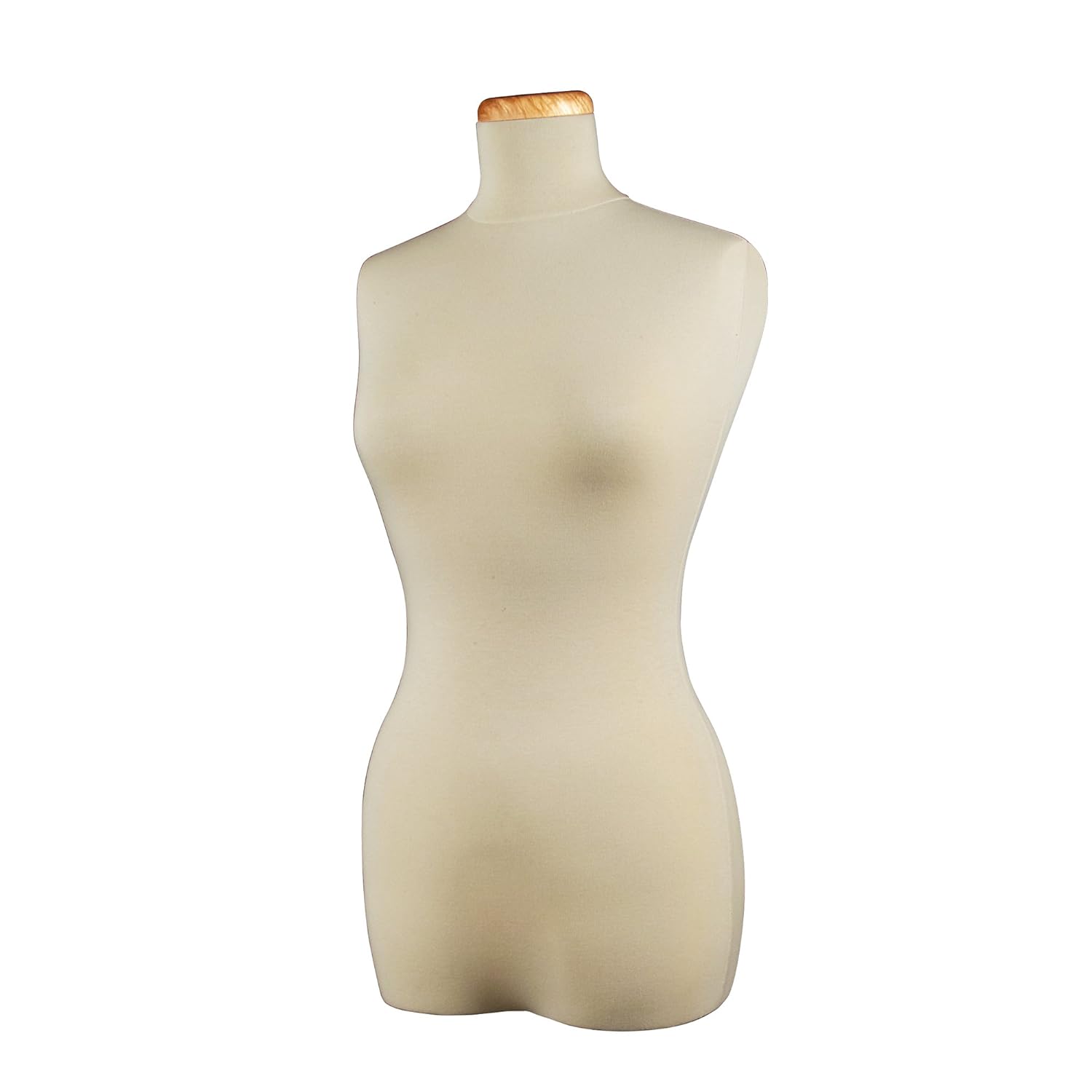 Econoco F4 Female 3/4" Torso Form Tailor Bust with Neckblock, Creme