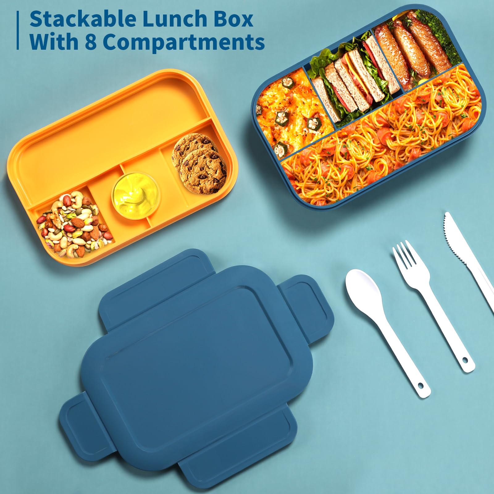 Snapklik.com : Bento Box Lunch Boxes,68oz Bento Lunch Box For Adults ...