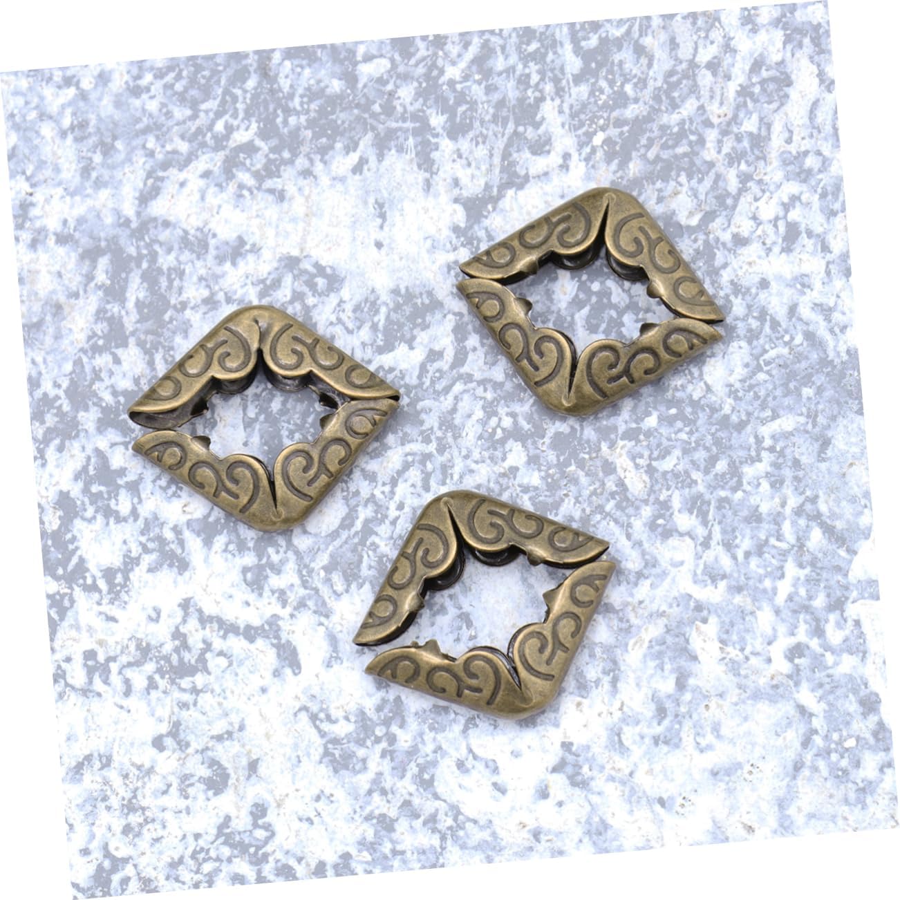 50pcs Antique Brass Metal Corner Protectors Book Scrapbooking Notebook Albums Menus Folders Protectors