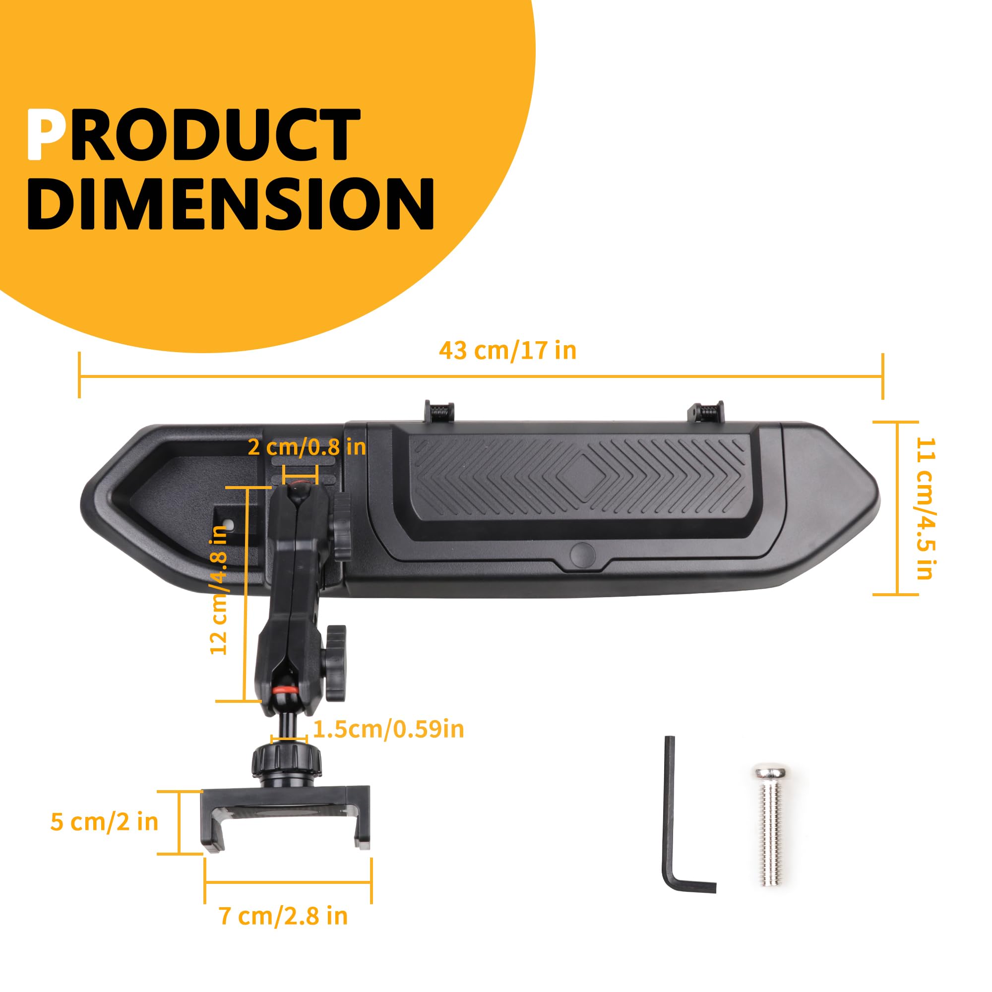 Armaturenbrett-Handyhalterung kompatibel mit Jeep Wrangler JL 2/4-Türer Gladiator JT, Mittelkonsole Aufbewahrungsbox, Schwarz