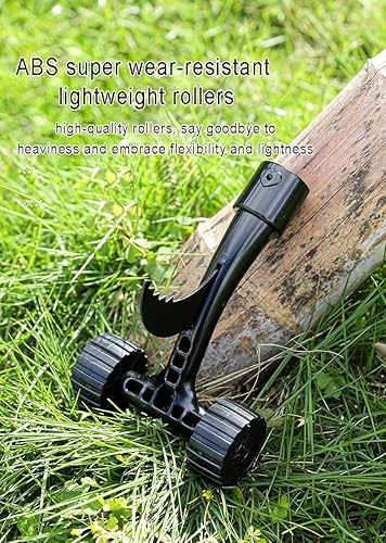 Miniatura 5 de Herramienta de deshierbe con ruedas con longitud de mango ajustable, lo que permite limpiar sin esfuerzo las malas hierbas en las esquinas.