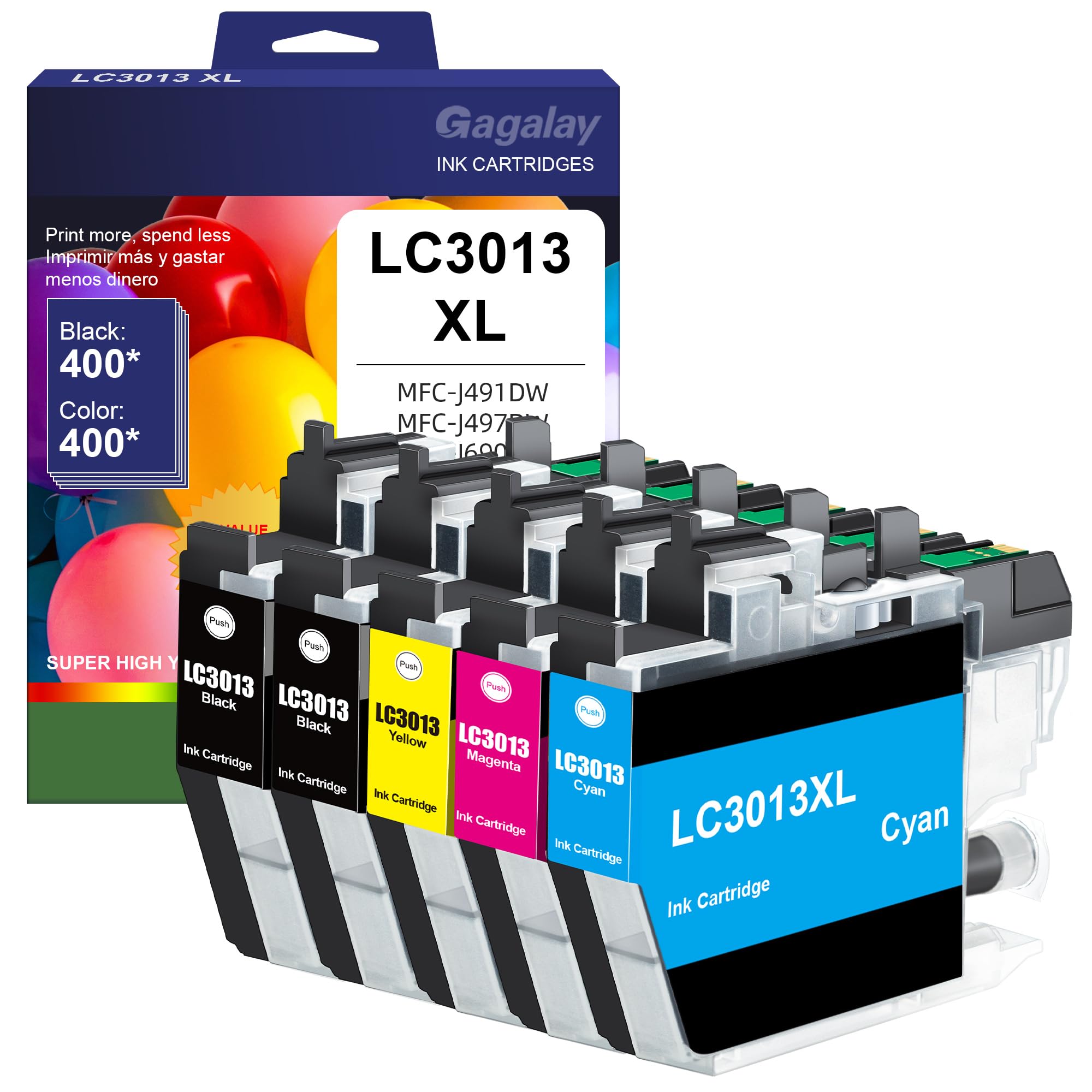 Amazon.com: LC3013 Ink Cartridges BK/C/M/Y High Yield Replacement