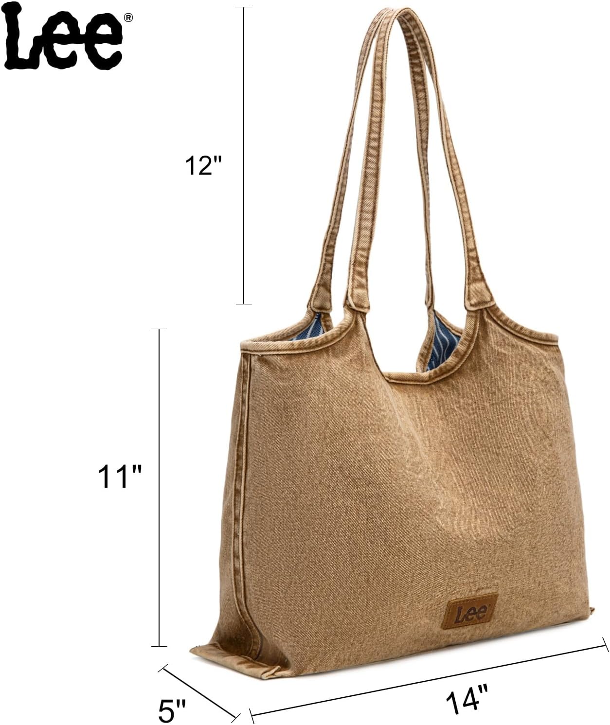 Montana West x Lee Denim Tote Bag for Women Casual Hobo Shoulder Bag & Handbags for Work, Travel, Shopping