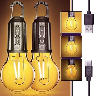 Sponsored Ad - TCCO ENTERPRISE Rechargeable Camping Lights, Waterproof LED Tent Lights with USB Cable, 3 Modes Hanging Camping Lantern, Hanging Lamp for Hiking, Emergency, Camping, Household, Car Repairing(1PCS)