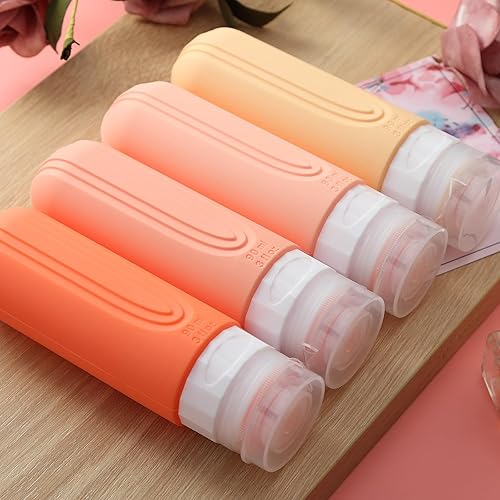 Miniatura 5 de Botellas de viaje para artículos de tocador, aprobados por la Tsa, recipientes de tamaño de viaje de 3 onzas, sin BPA, a prueba de fugas,