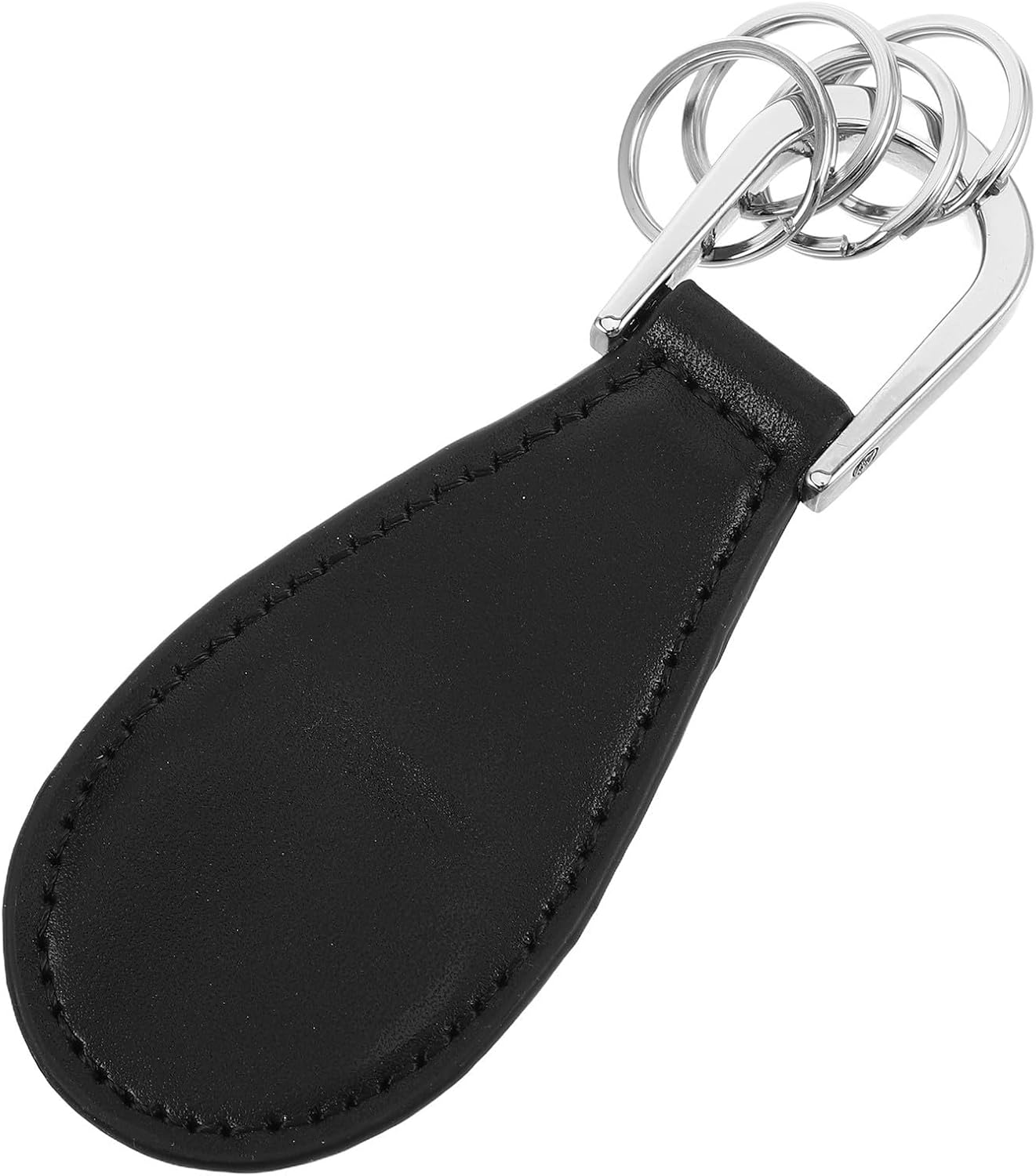 Outanaya Portable Black Pu Shoe Horn Keychain Lightweight Travel Shoe Horn and Boots Easy to Carry Accessory