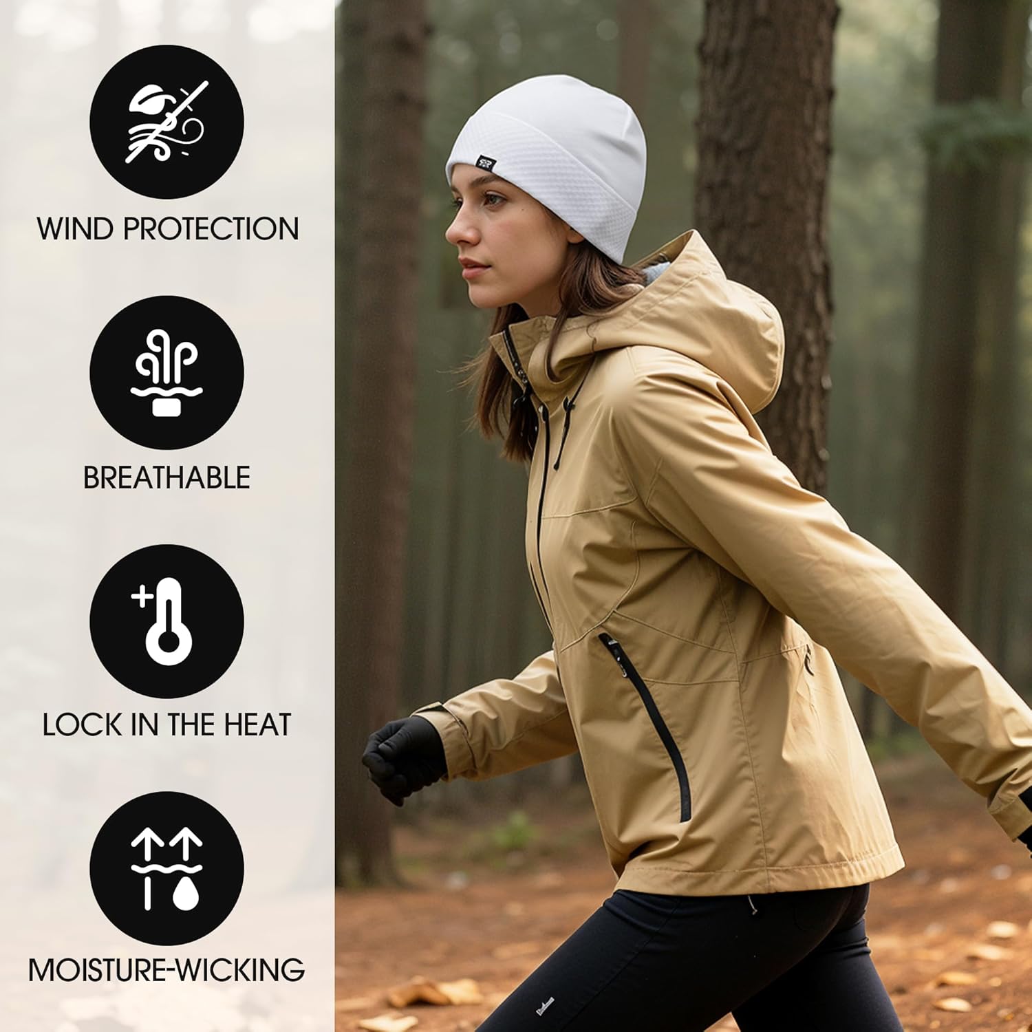 LONGLONG Warm Comfort Beanie Hats for Men & Women - Helmet Liner,Winter Soft Cycling Cap,Lightweight Warm Skull Cap - Image 3