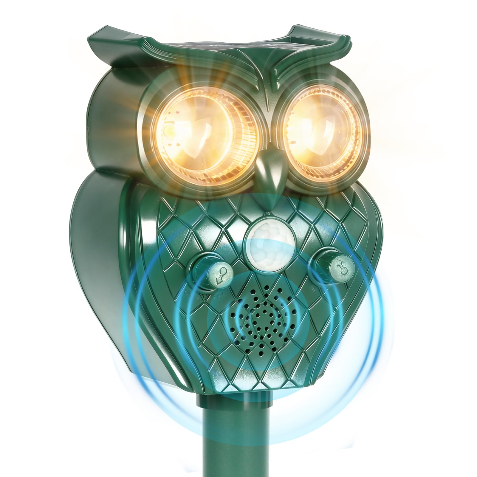 Solar Ultraschall Katzenschreck, Marderschreck, Tiervertreiber Ultraschall, Wasserdicht mit LED-Blitz Marderabwehr zum Garten Hof, Wirksam gegen Katzen, Hunde, Vögel, Ratten, Marder