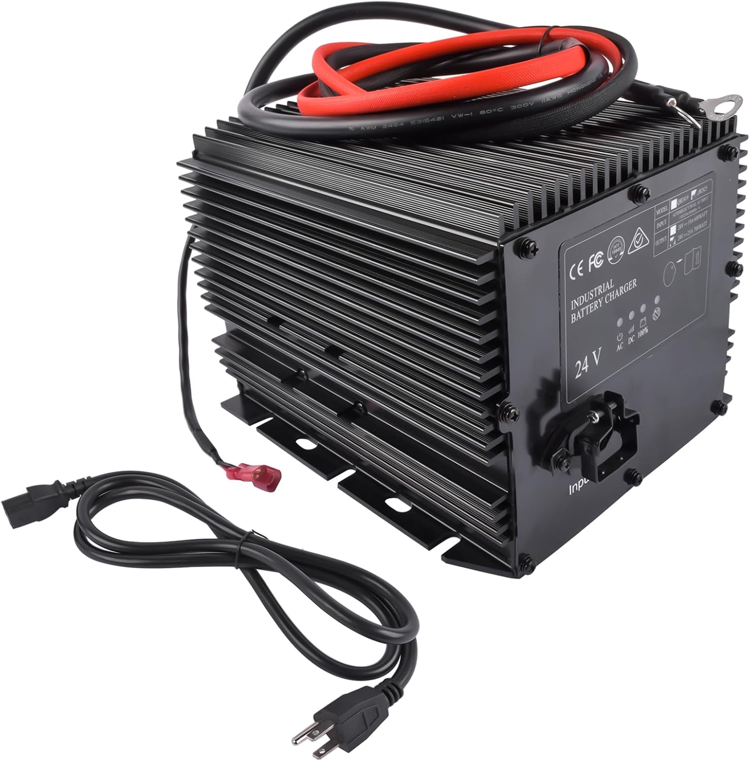 HB600-24B 24V 25A Scissor Lift Battery Charger Replacement for Genie Skyjack JLG Scissor Lift 503097-000 0400170 66412 105739 96211 161827 128537 1001133506 Vahaha