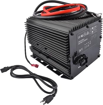 HB600-24B 24V 25A Scissor Lift Battery Charger Replacement for Genie Skyjack JLG Scissor Lift 503097-000 0400170 66412 105739 96211 161827 128537 1001133506 Vahaha