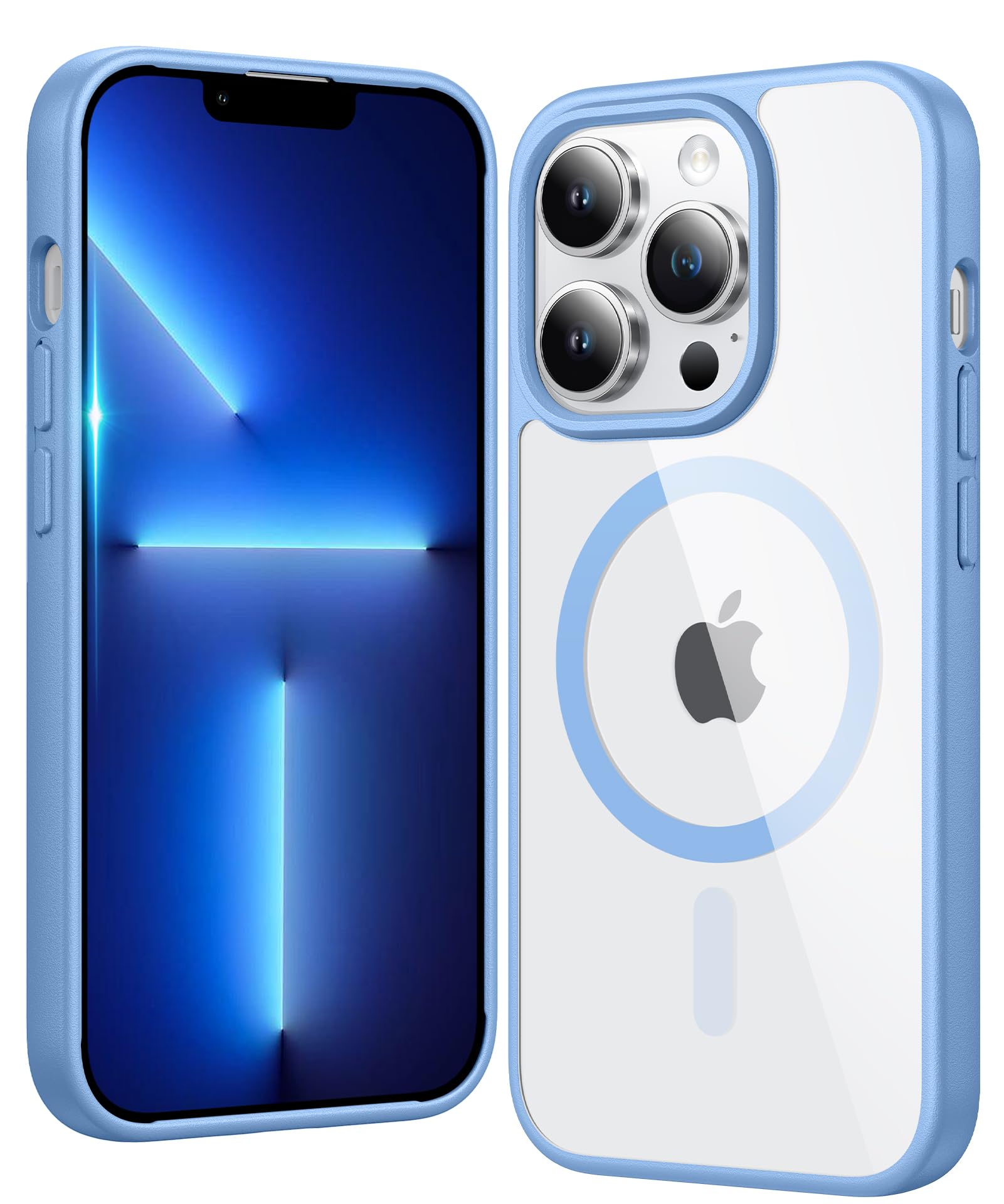 FNTCASE for iPhone 13 Pro-Max Case Compatible with Magsafe Clear Phonecase | Anti Tellowing, Military Grade Drop Protection, Slim Magnetic Phone Cases, Shockproof Bumper, Transparent Cell Cover
