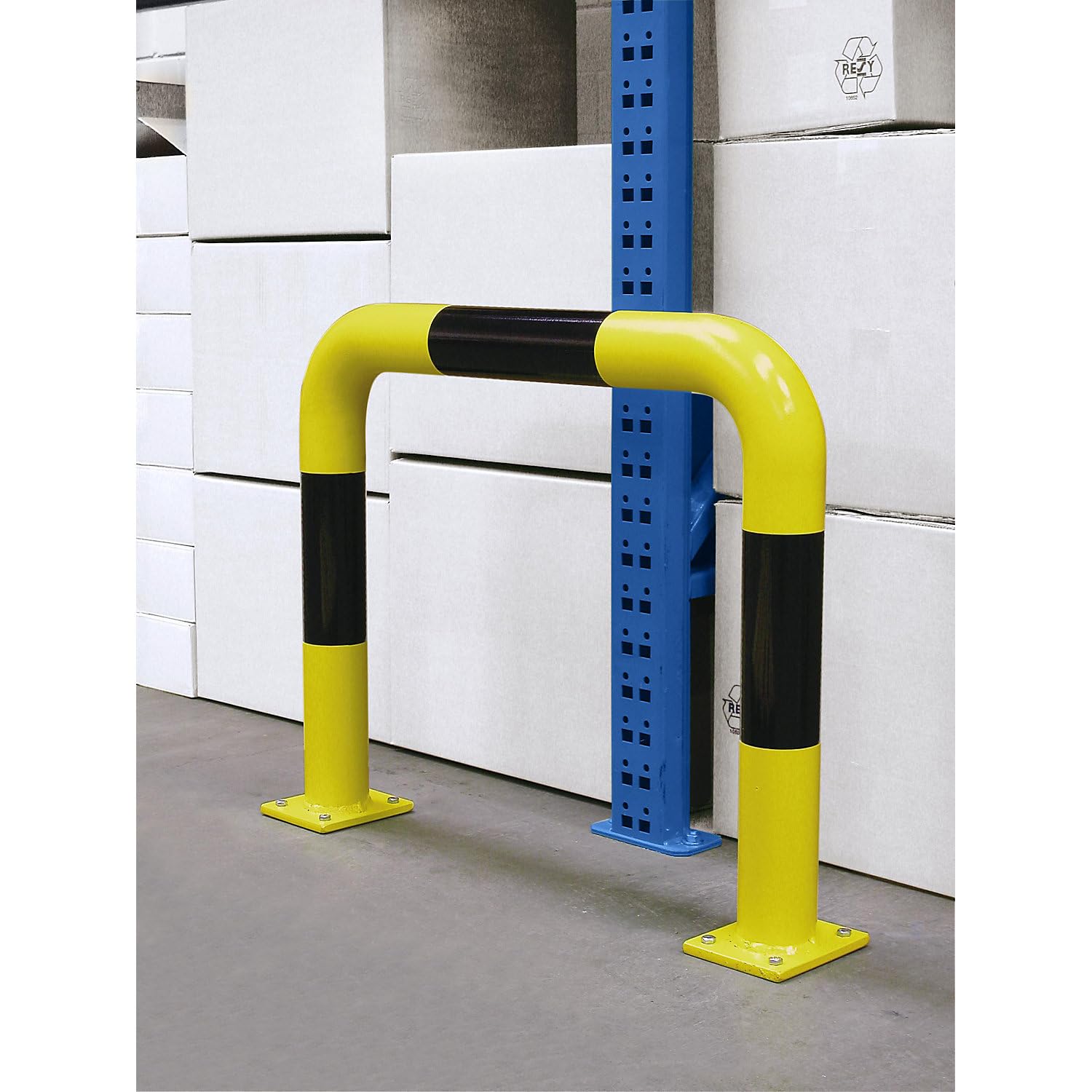 kaiserkraft | Rammschutzbügel | Ø 76 mm | zum Aufdübeln | für den Innenbereich | HxB 350 x 1000 mm