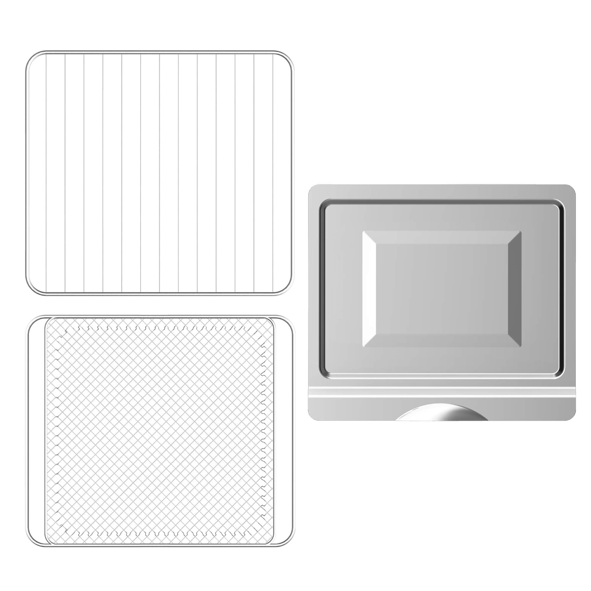 TurboTronic Multi-Smart-Ofen - 19in1 Heißluftofen & Heißluftfritteuse 2100W Power 34L bis 0,5 kg Pommes Mini-Backofen mit Dörrfunktion 40-230°C Grill Airfryer Dörrautomat schwarz