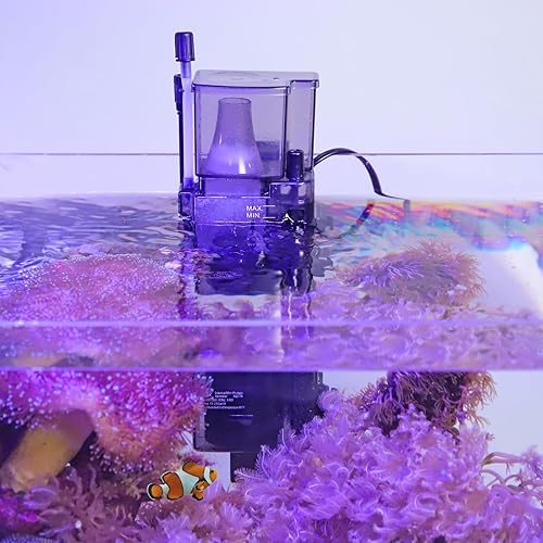 Miniatura 6 de AQQA Skimmer de proteína para acuario para tanque de peces de agua salada Nano Surface Skimmer Bomba de filtro 79GPH ultra silencioso para tanque de