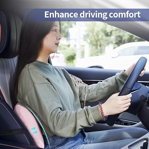 Vista 13 de Almohada de apoyo lumbar para silla de oficina, almohada lumbar de automóvil, alivio del dolor de espalda baja de espalda, cojín de espuma Negro