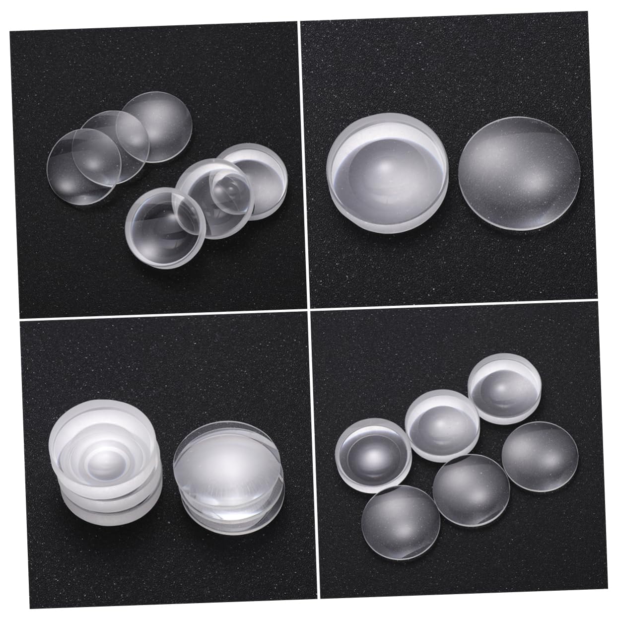 Gatuida 12pièces Lentilles Optiques Convexes Verre De Diamètre Pour Applications Laboratoires Et Éducatives Focalisation Précise Et Facilité Utilisation