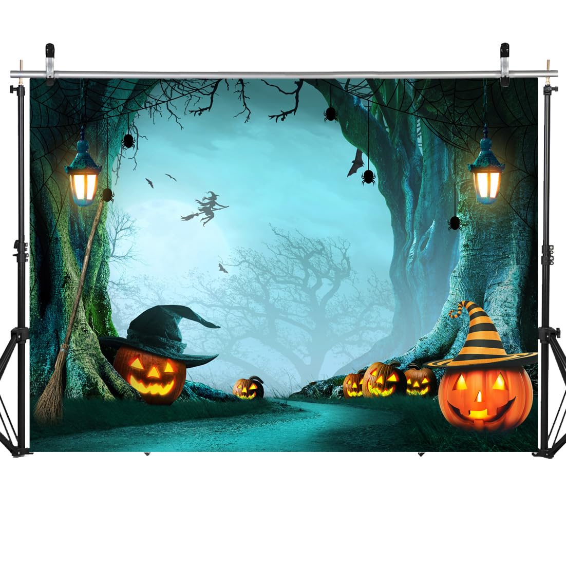 ASDCXZ Toile De Fond Halloween 3x2m - Terror Citrouille Épouvantail Pour Fêtes Et Photos
