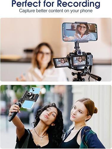 Miniatura 4 de Elitehood Soporte universal para teléfono, adaptador de trípode giratorio de 360 grados para iPhone con adaptador de tornillo de 1/4 pies y zapata