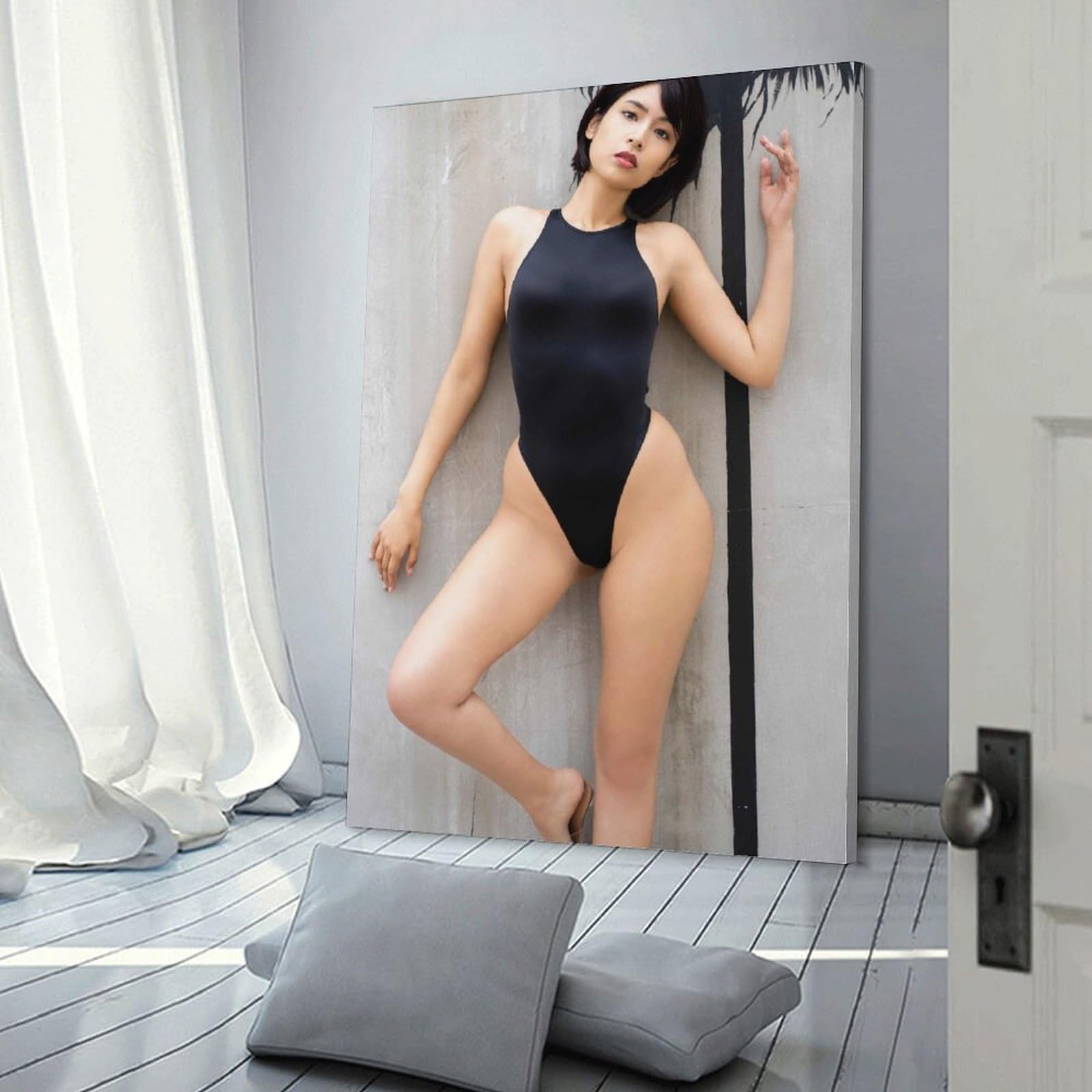 Amazon.co.jp: 藤井マリーかわいいセクシービキニ水着下着壁の絵