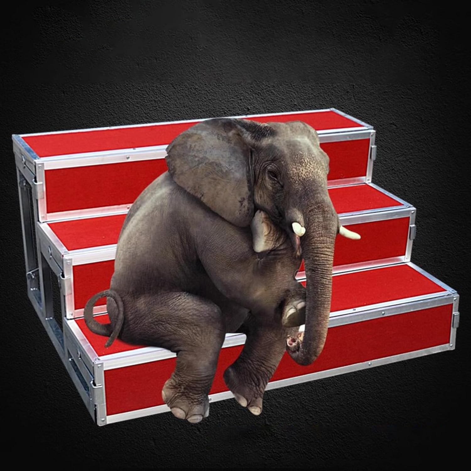 High Load Bearing Choir Risers, Multi-Functional Folding Stage Steps, Adjustable Speaking Stand & Seating Stool for Theatres & Performances