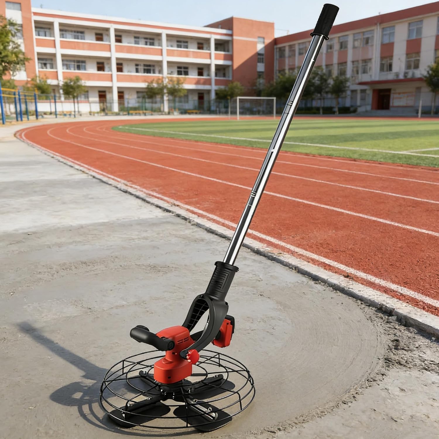 SBCGFY Electric Walk Behind Trowel, 6 Variable Speed, 900W Cordless Concrete Cement Mortar Polisher With Dual Power Supply