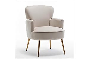 Trendy Velvet Gold Chair for a Bedroom Fit for Royalty