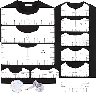 T-Shirt Ruler Alignment Tool - 13-Piece Set for Screen Printing - Perfect T-Shirt Rulers for Screen Printing, Heat Transfer, and DIY Projects