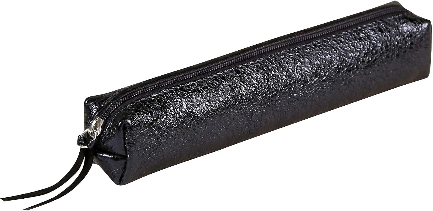 Clairefontaine 410019C, One Small Slim Céleste Pencil Case, Dimensions: 19.5x2.5x4 cm, Made of Genuine Lambskin Leather