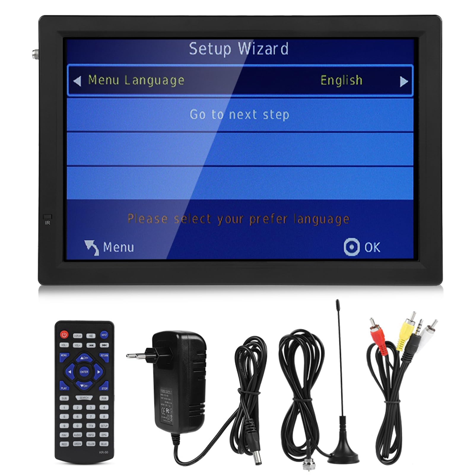 LEADSTAR TV Portátil de 14 Pulgadas con Pantalla de Alta Resolución para Ver Televisión Digital en el Automóvil en Casa