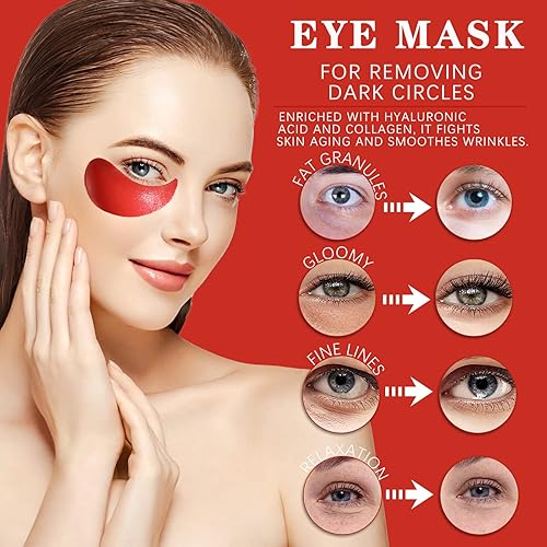 Fegdyi 30 pares de mascarillas para ojos, parches de colágeno para líneas finas, arrugas debajo de los ojos, tratamiento de ojos hinchados, 2.12oz,