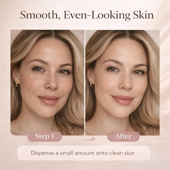 Colour Changing Foundation for Mature Skin - Lightweight Liquid Makeup, Colour Match Foundation for Medium Skin Tone, Gentle Natural Finish, Travel Size 30ml Daily Face Base (Natural)