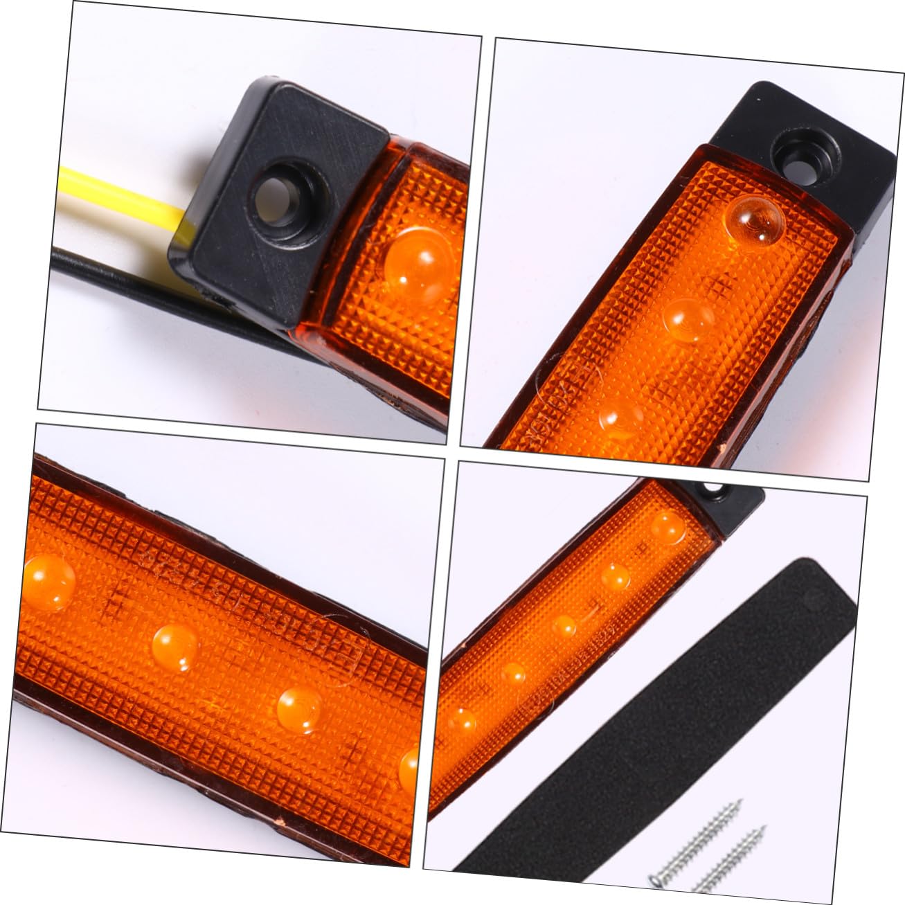 GLEAVI 20pezzi Luce Led Laterale Led Per Camion e Rimorchi Di Segnalazione e Freno Plastica Installazione Facile e Duratura Design Ultra Sottile Ottimo Per Uso Esterno