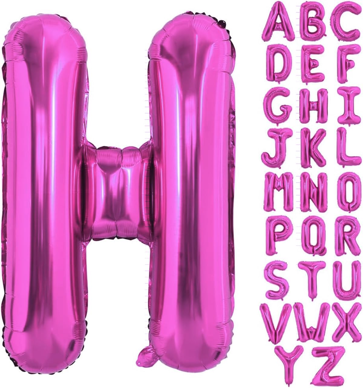 40 Inch Large Hot Pink Letter H Balloons Alphabet H Letter Balloons Foil Mylar Letter A Balloons for Birthday Party Anniversary New Year Graduation