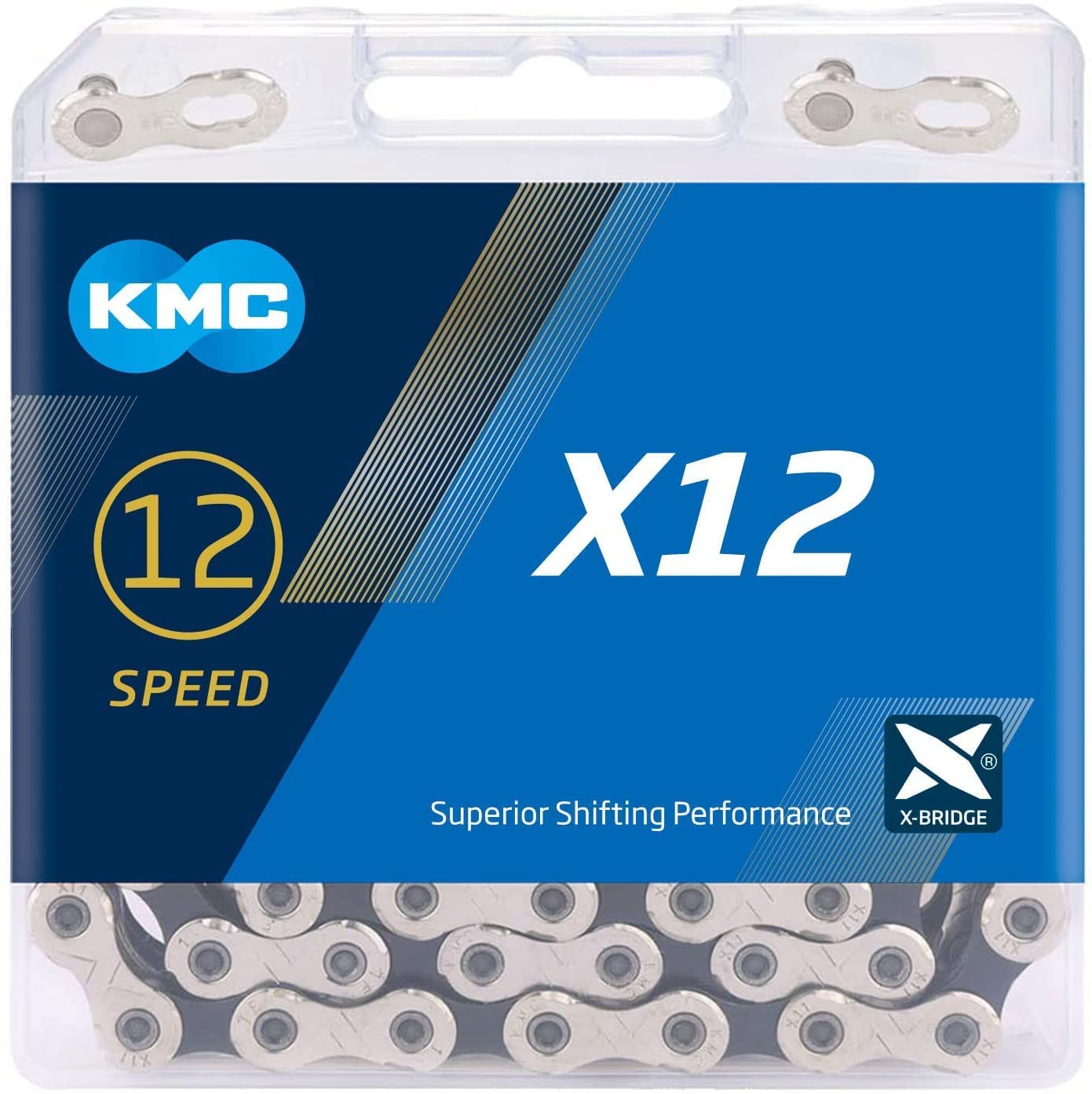 KMC 12 Speed Chains KMC X12 126 Links 12 Speed Bike Chain Bicycle Chain Silver/Black