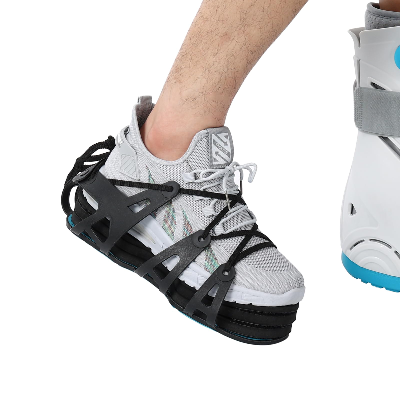 Sollevatore per scarpe per scarpe da passeggio con stivali da frattura o discrepanza della lunghezza delle gambe, 3 altezze regolabili per migliorare l'andatura, livellatore per scarpe per uomini e