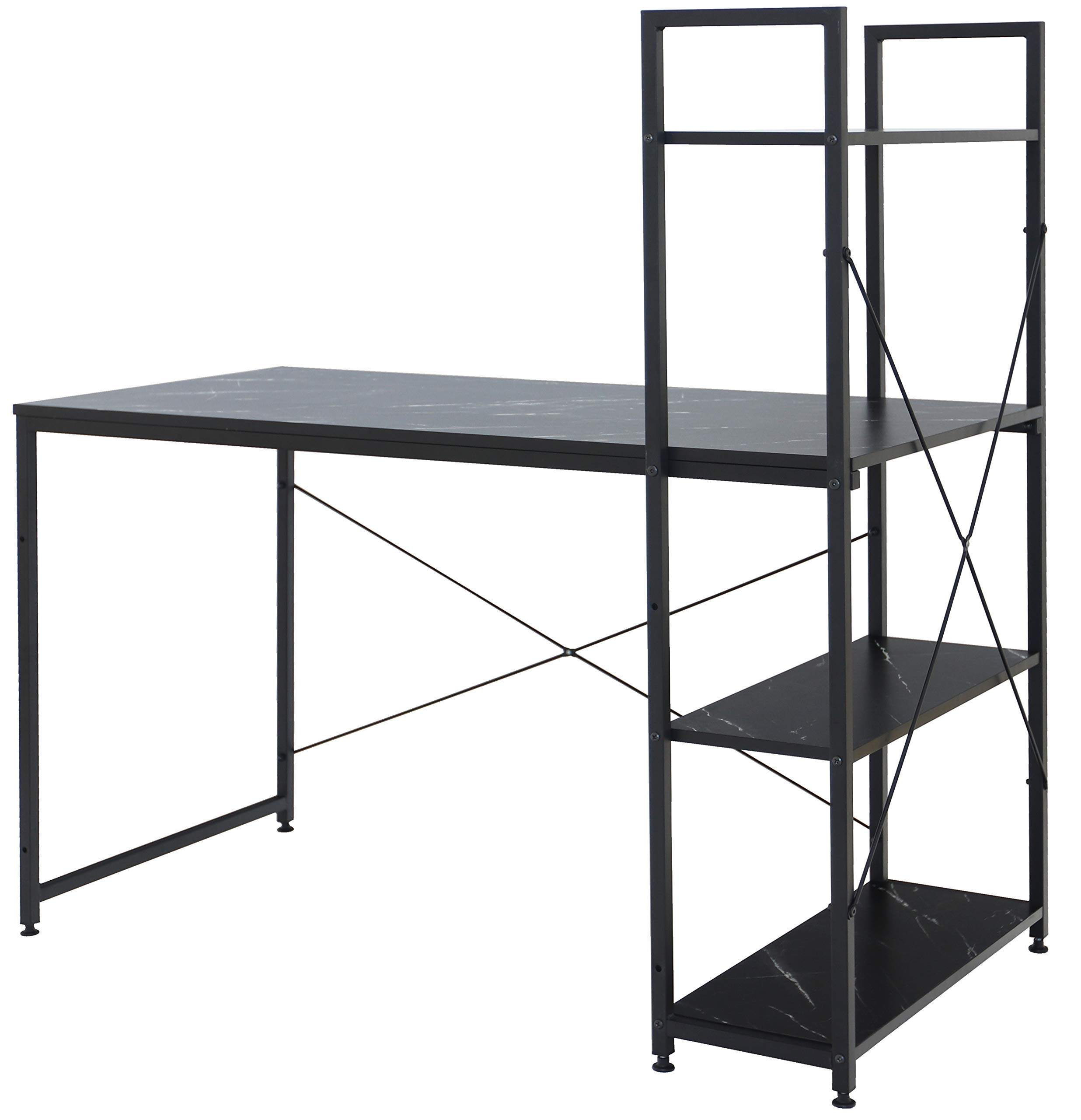 Amazon | ヤマソロ 大理石柄デスク【Ore (オーア)】120幅棚付き Amazon | ヤマソロ 大理石柄デスク【Ore (オーア)】120幅棚付き