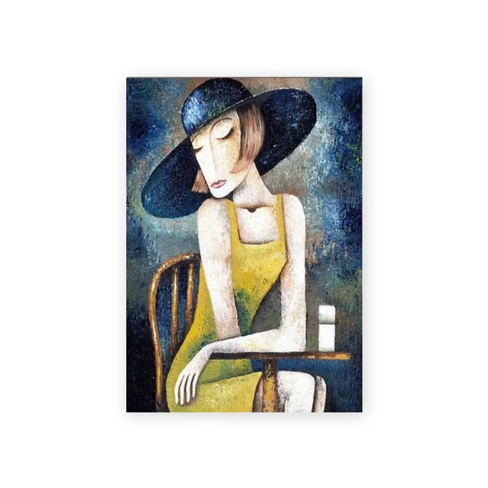 DFZEWKI Picasso famoso dipinto su tela, poster, stampe, ritratto, arte murale, suona uno strumento musicale, decorazione da parete per soggiorno, 70x90 cm (26x35 pollici) x3 senza cornice