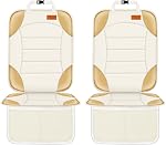 Protecteur de siège auto pour enfant, Siivton Protège-sièges pour sièges en cuir et en tissu, avec poches en mesh, protection antidérapante, protecteurs de sièges pour véhicules (Deux Pack, Noir)