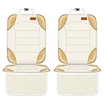 Siivton Car Seat Protector for Child, Cushion for Leather & Fabric Seats, 2 Mesh Pockets, Non-Slip Bottom, Waterproof for Vehicles - Baby & Pets (2 Pack)