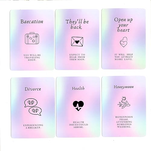 Miniatura 7 de Han Yu Bowen Cartas de oráculo de amor, cartas de tarot para principiantes, cartas de oráculo de llama gemela, cartas de tarot con significados en