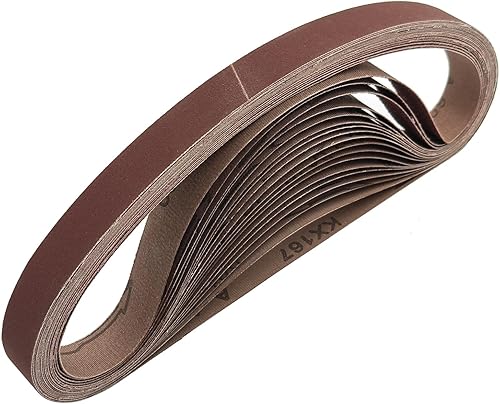 Bandas de lijado, 1 x 30 pulgadas de papel de lijadora de banda 60 120 150 240 320 400 granos cada uno de 3 piezas de papel de lija de óxido de