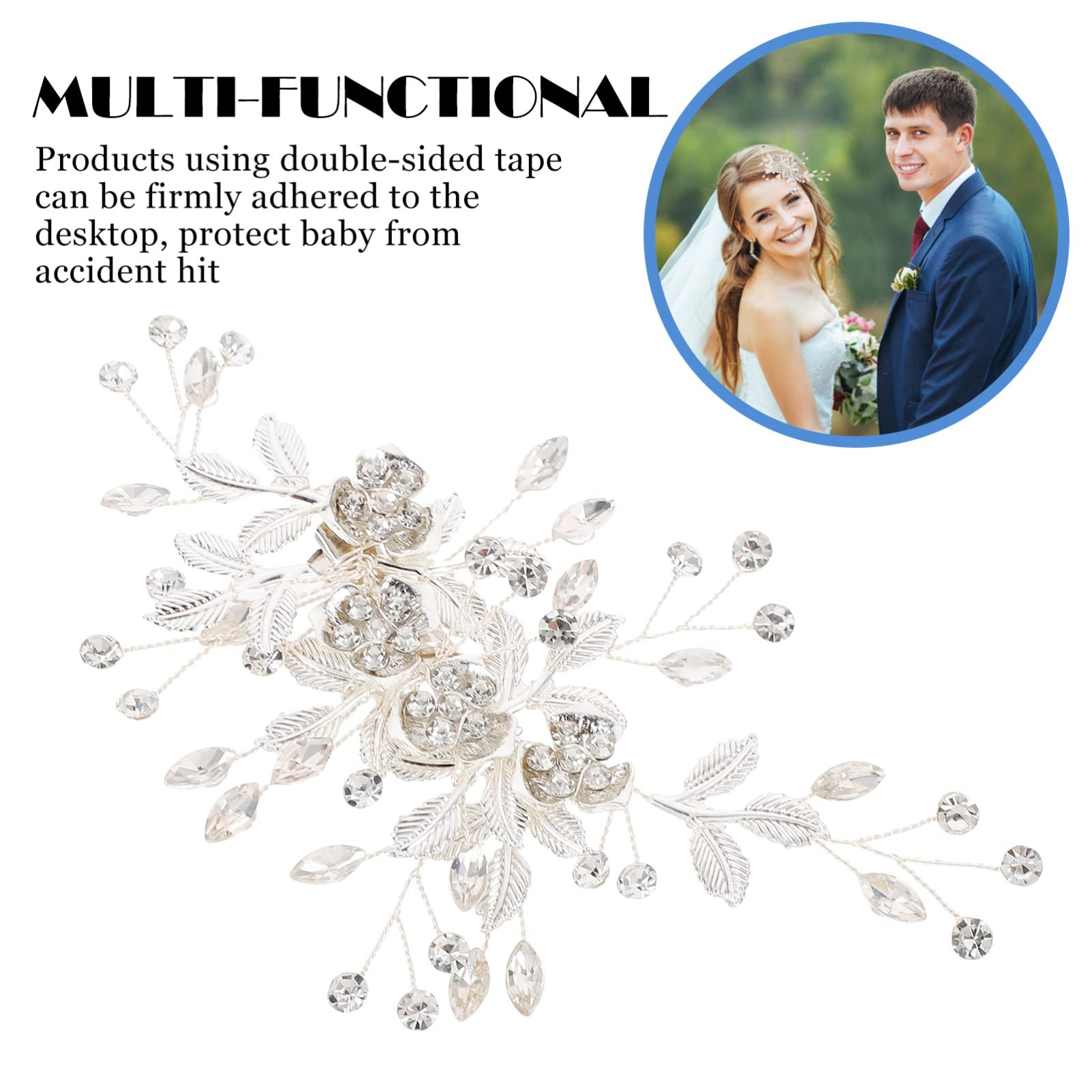 MAGICLULU 3piezas Clip De Pelo Floral Para Novias Horquilla Elegante Para De De Boda Accesorio De Moda Para Celebraciones Especiales