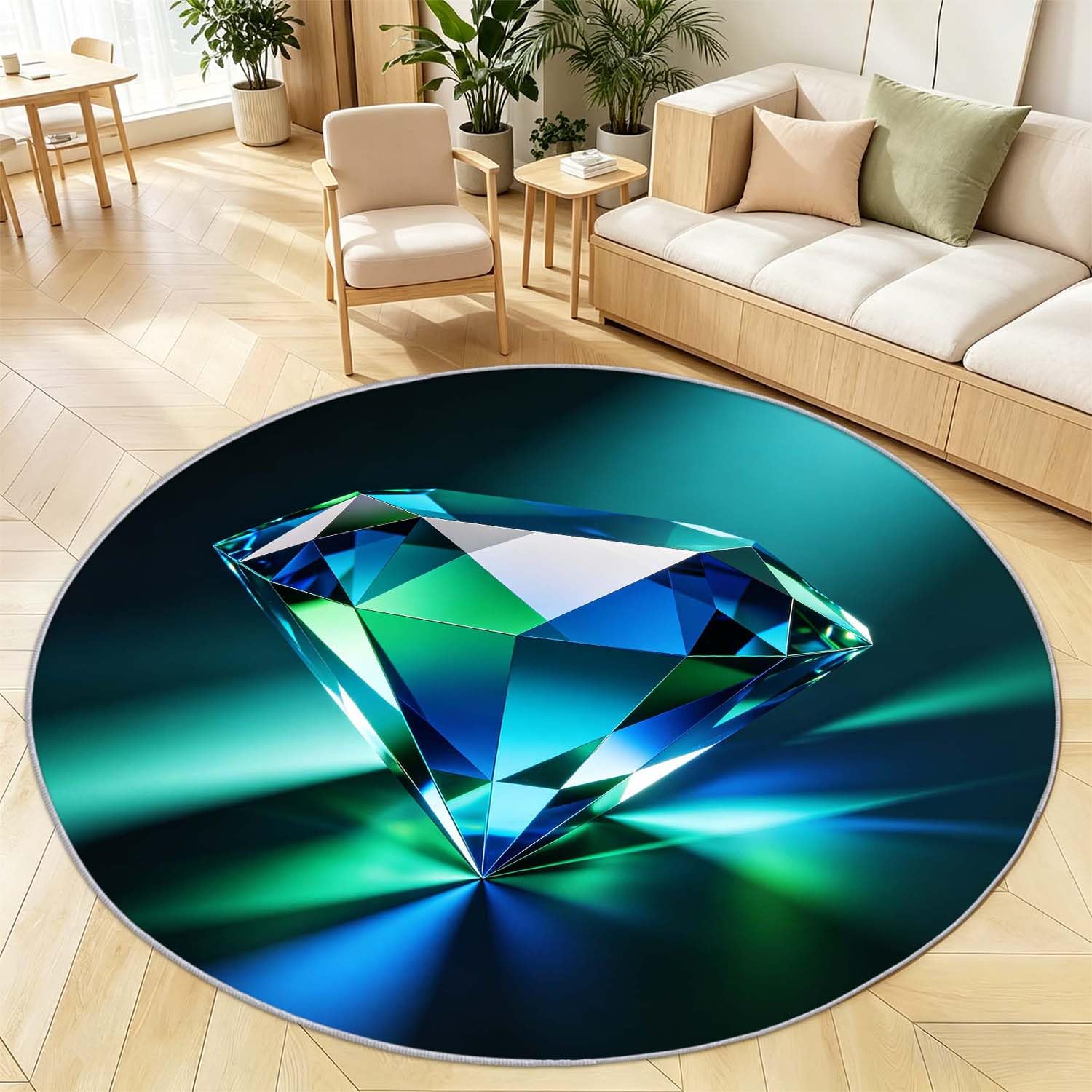 Tapis de salon 3D abstrait idéal pour la chambre d'enfant